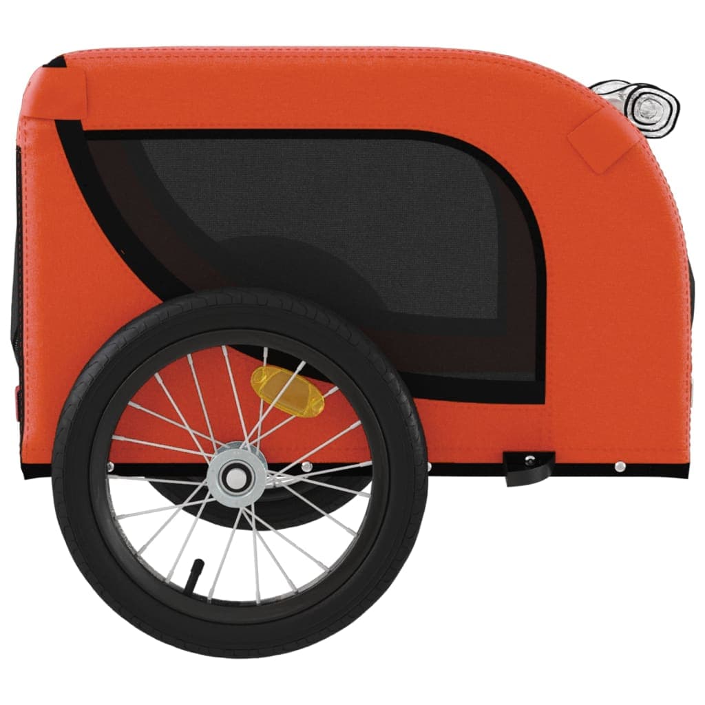 Rimorchio da Bici per Animali Arancione e Nero Oxford e Ferro — miniatura 5 di 10