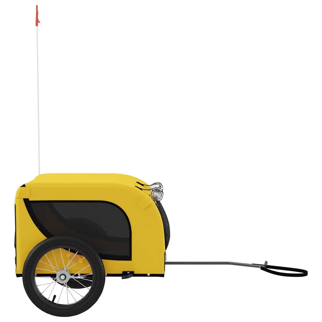 Rimorchio da Bici per Animali Giallo e Nero Oxford e Ferro — miniatura 4 di 10