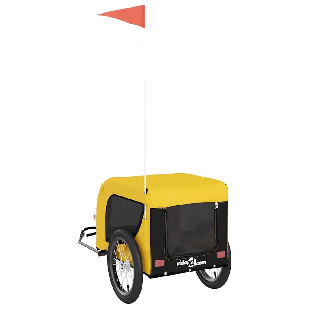 Rimorchio da Bici per Animali Giallo e Nero Oxford e Ferro — miniatura 6 di 10