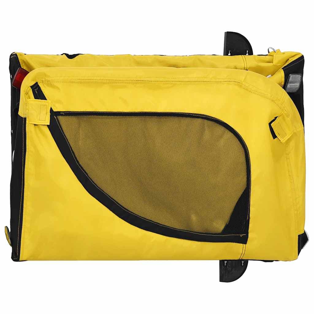 Rimorchio da Bici per Animali Giallo e Nero Oxford e Ferro — miniatura 7 di 10
