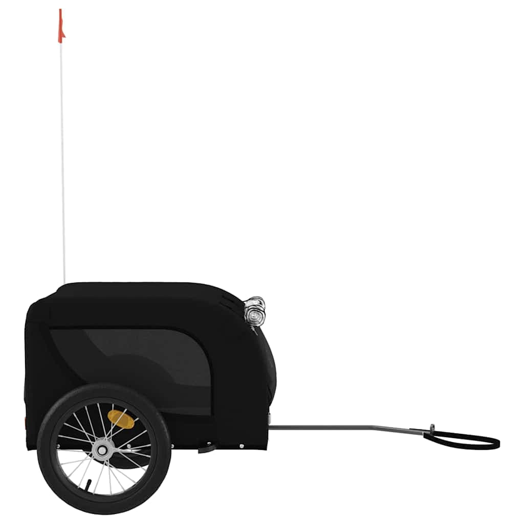 Rimorchio da Bici per Animali Nero Oxford e Ferro — miniatura 4 di 10