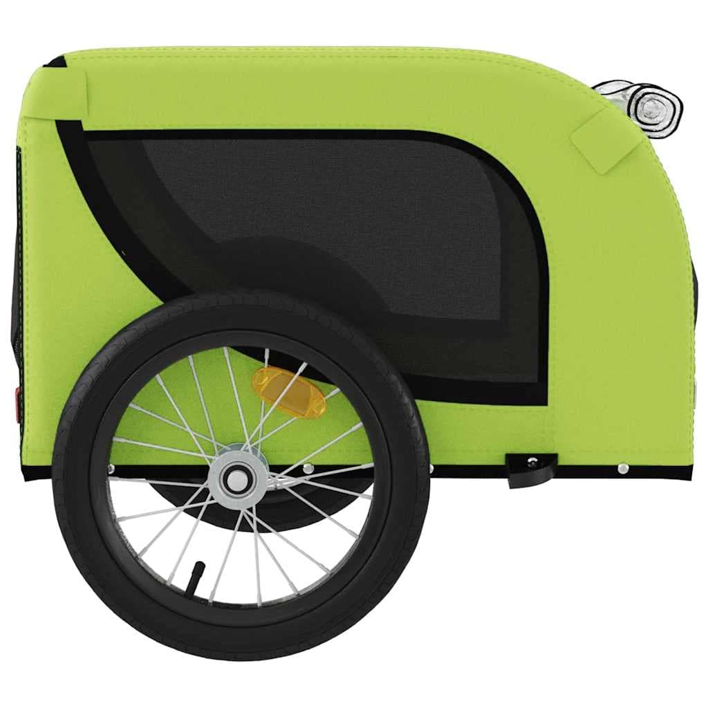 Rimorchio da Bici per Animali Verde e Nero Oxford e Ferro — miniatura 5 di 10