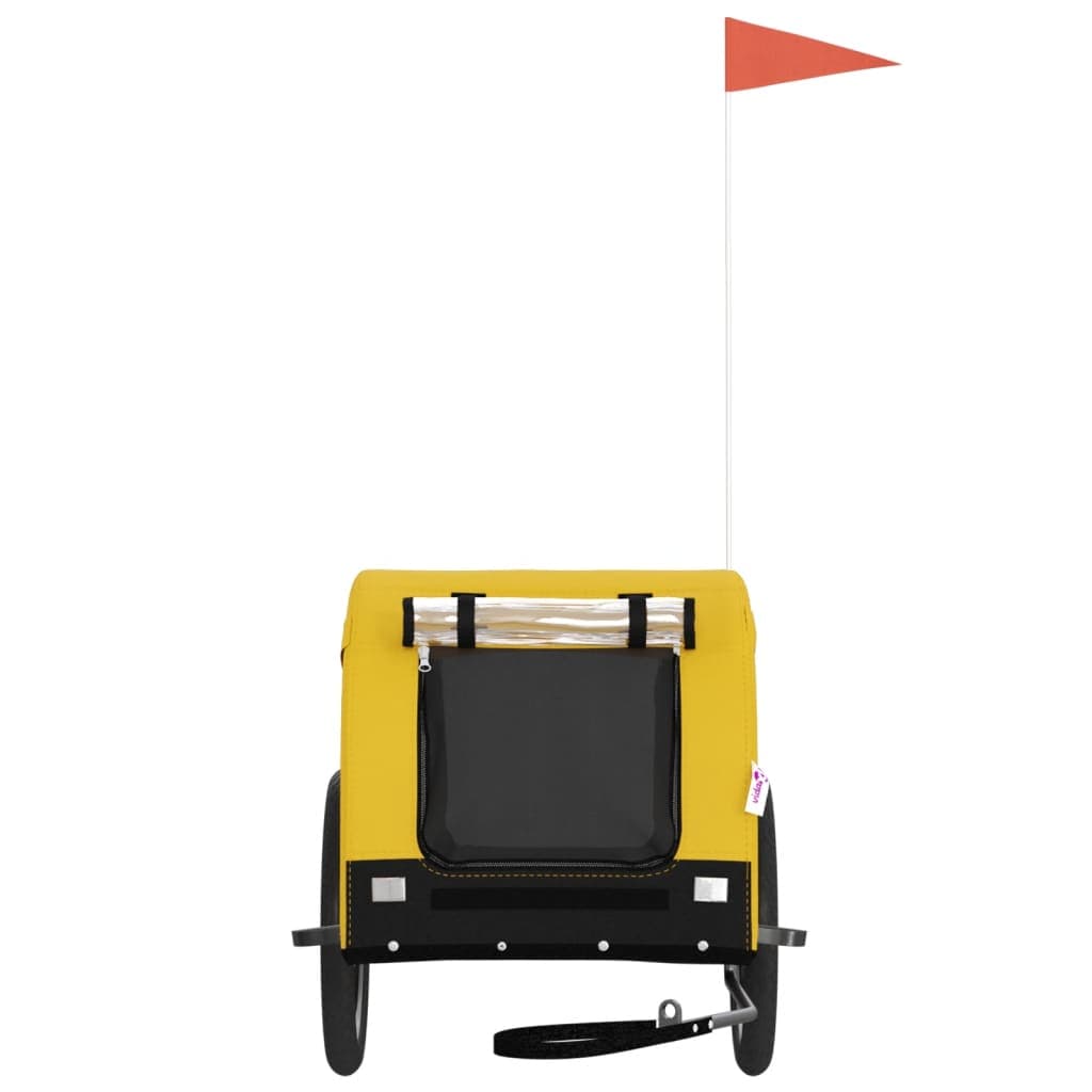 Rimorchio da Bici per Animali Giallo e Nero Oxford e Ferro — miniatura 3 di 10