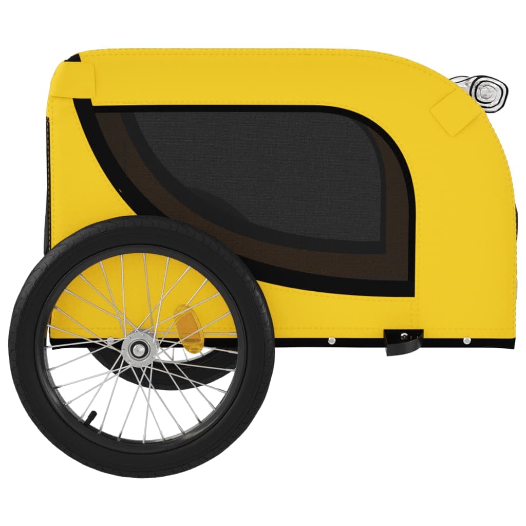Rimorchio da Bici per Animali Giallo e Nero Oxford e Ferro — miniatura 5 di 10