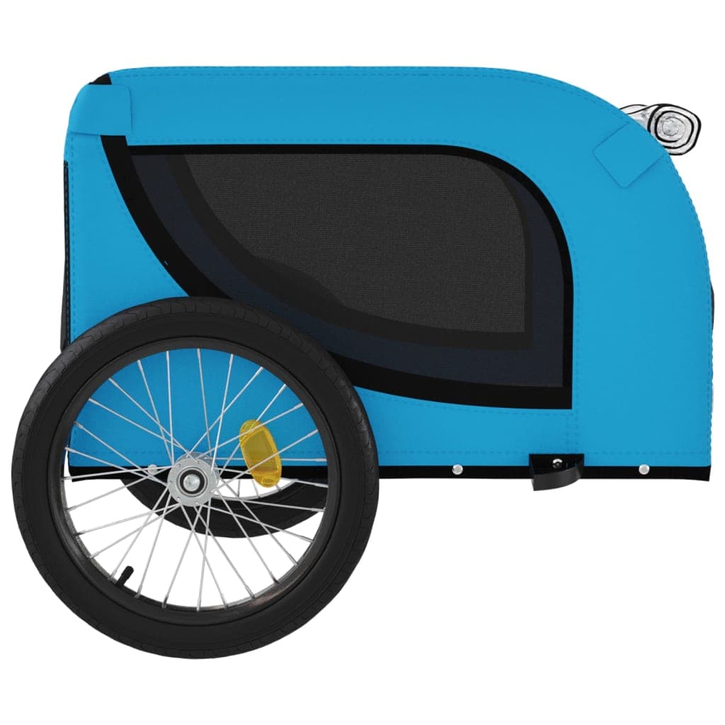 Rimorchio da Bici per Animali Blu e Nero Oxford e Ferro — miniatura 5 di 10