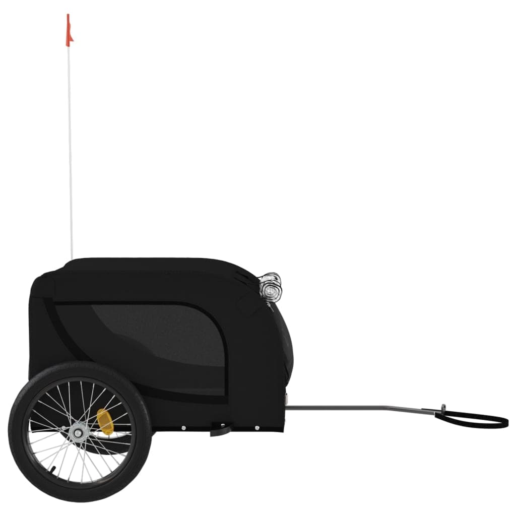 Rimorchio da Bici per Animali Nero Oxford e Ferro — miniatura 4 di 10
