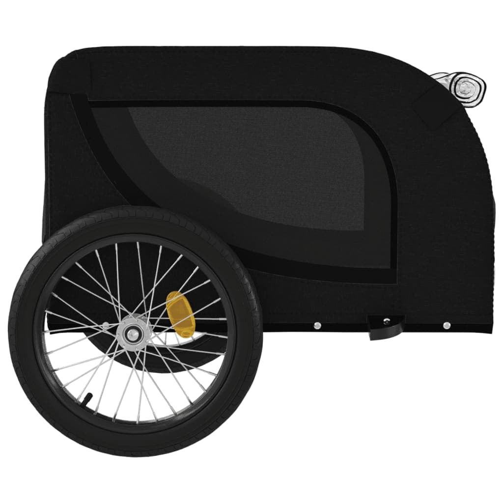 Rimorchio da Bici per Animali Nero Oxford e Ferro — miniatura 5 di 10