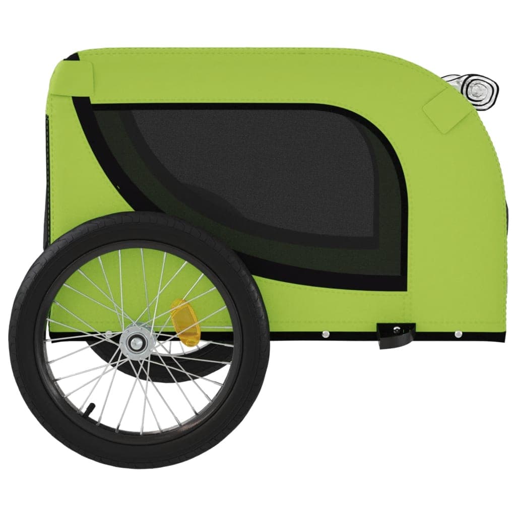 Rimorchio da Bici per Animali Verde e Nero Oxford e Ferro — miniatura 5 di 10