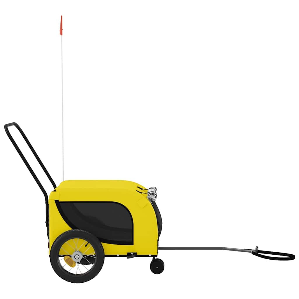 Rimorchio da Bici per Animali Giallo e Nero Oxford e Ferro — miniatura 4 di 10