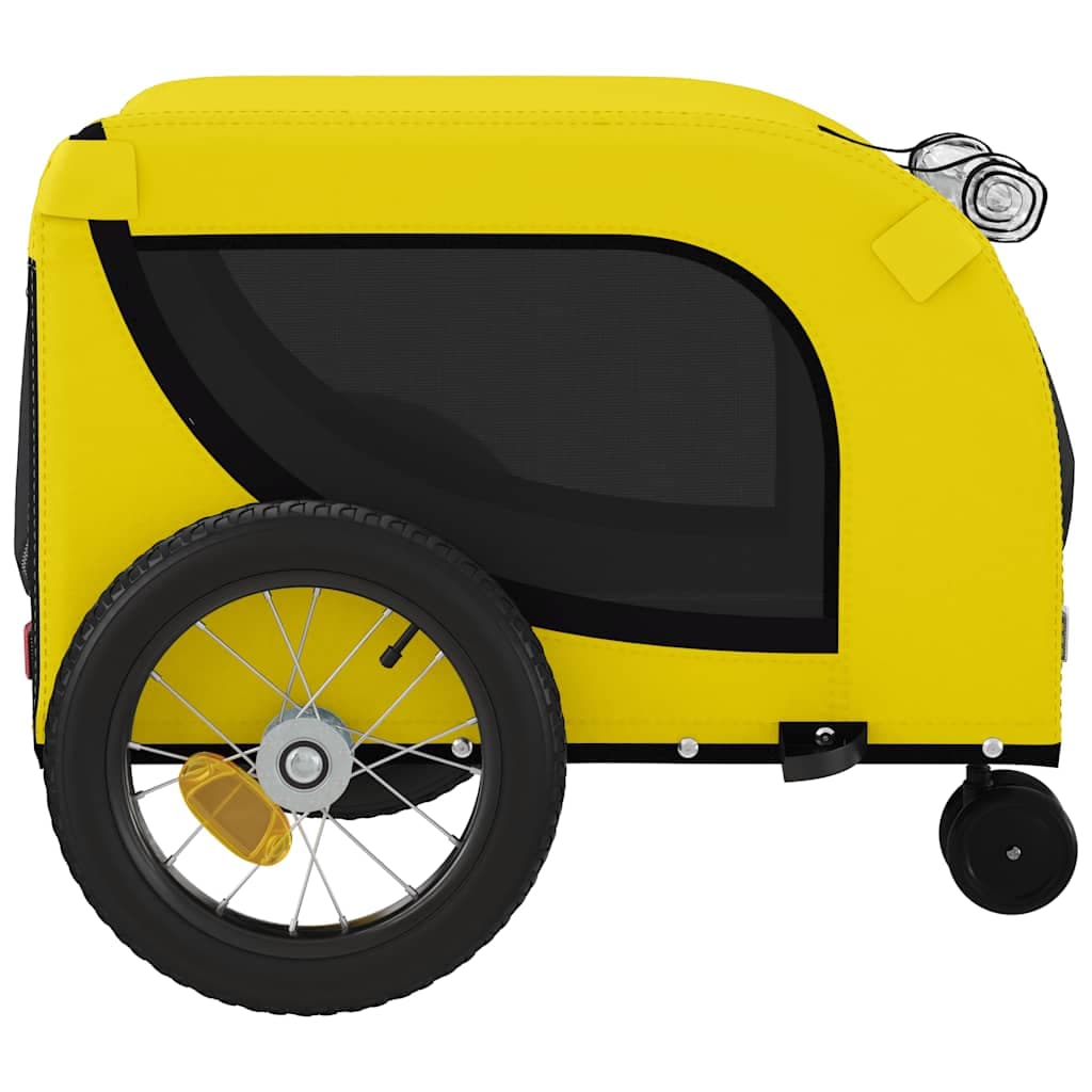 Rimorchio da Bici per Animali Giallo e Nero Oxford e Ferro — miniatura 5 di 10