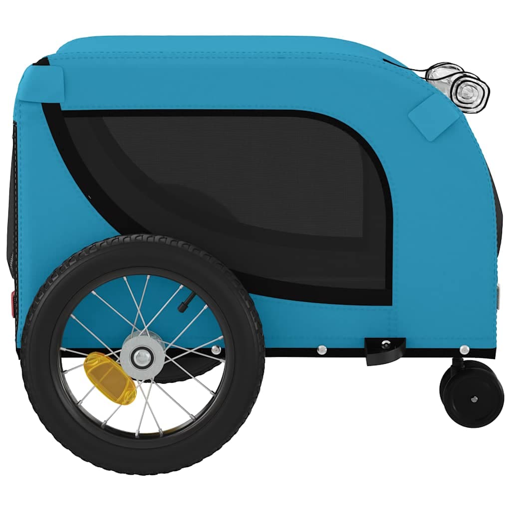 Rimorchio da Bici per Animali Blu e Nero Oxford e Ferro — miniatura 5 di 10