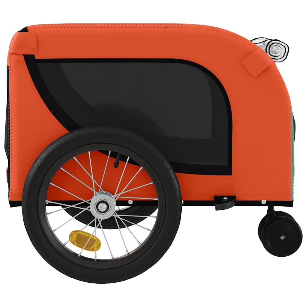 Rimorchio da Bici per Animali Arancione e Nero Oxford e Ferro — miniatura 5 di 10
