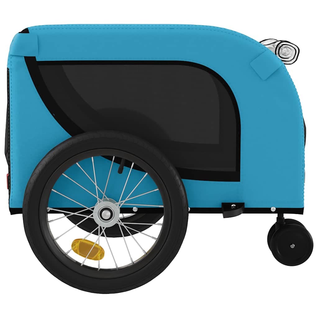 Rimorchio da Bici per Animali Blu e Nero Oxford e Ferro — miniatura 5 di 10