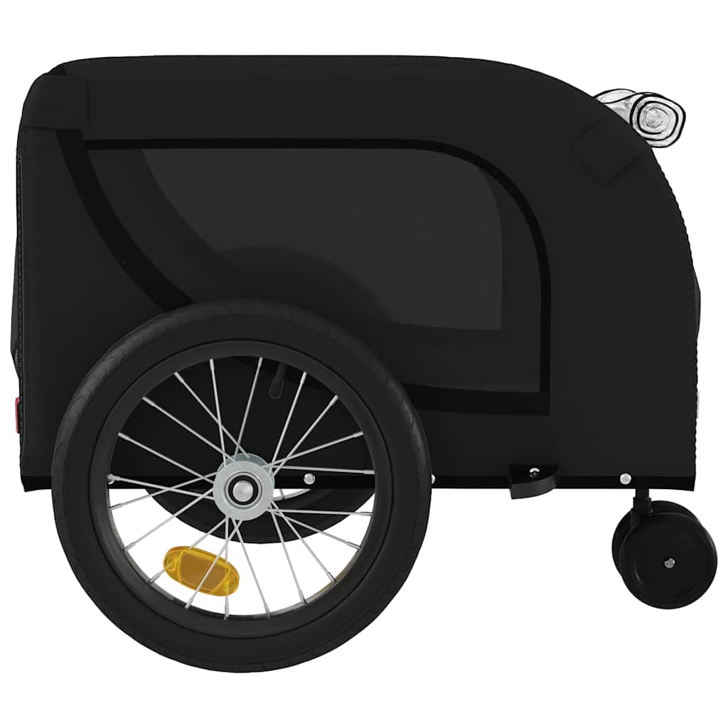 Rimorchio da Bici per Animali Nero Oxford e Ferro — miniatura 5 di 10