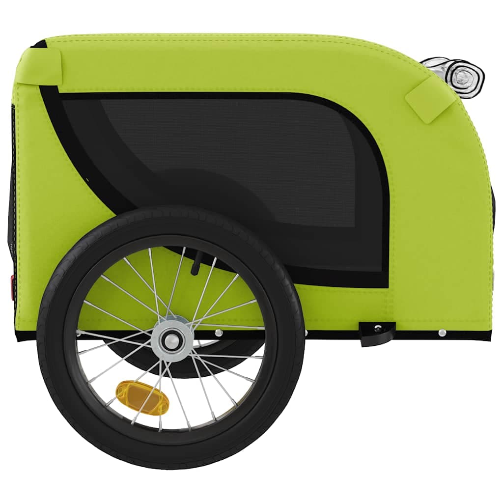 Rimorchio da Bici per Animali Verde e Nero Oxford e Ferro — miniatura 5 di 10