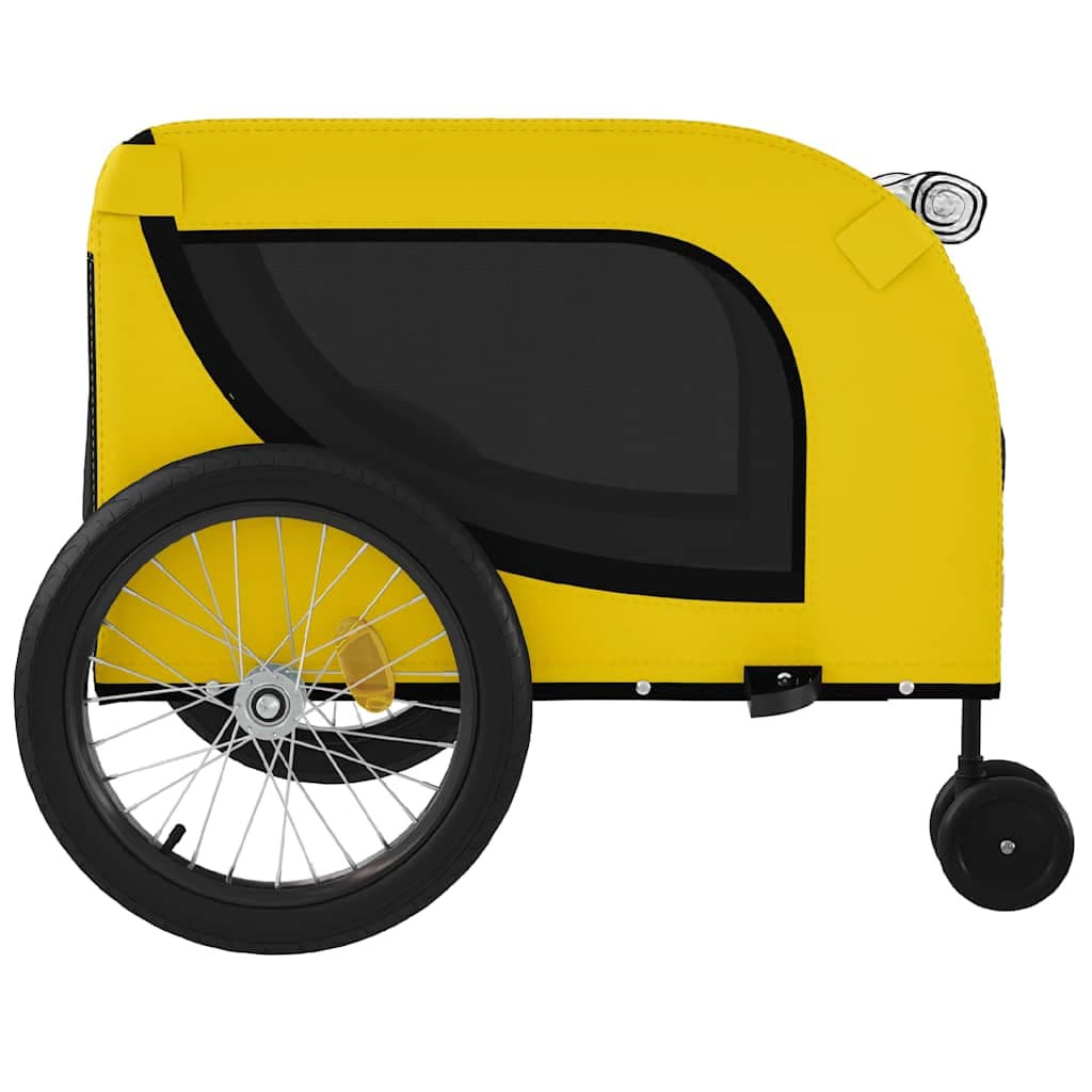 Rimorchio da Bici per Animali Giallo e Nero Oxford e Ferro — foto 5 di 10