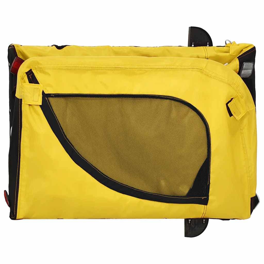 Rimorchio da Bici per Animali Giallo e Nero Oxford e Ferro — foto 7 di 10