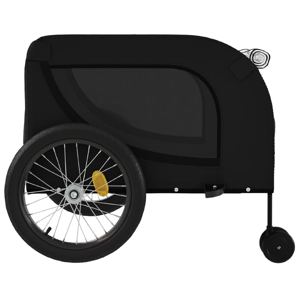Rimorchio da Bici per Animali Nero Oxford e Ferro — miniatura 5 di 10