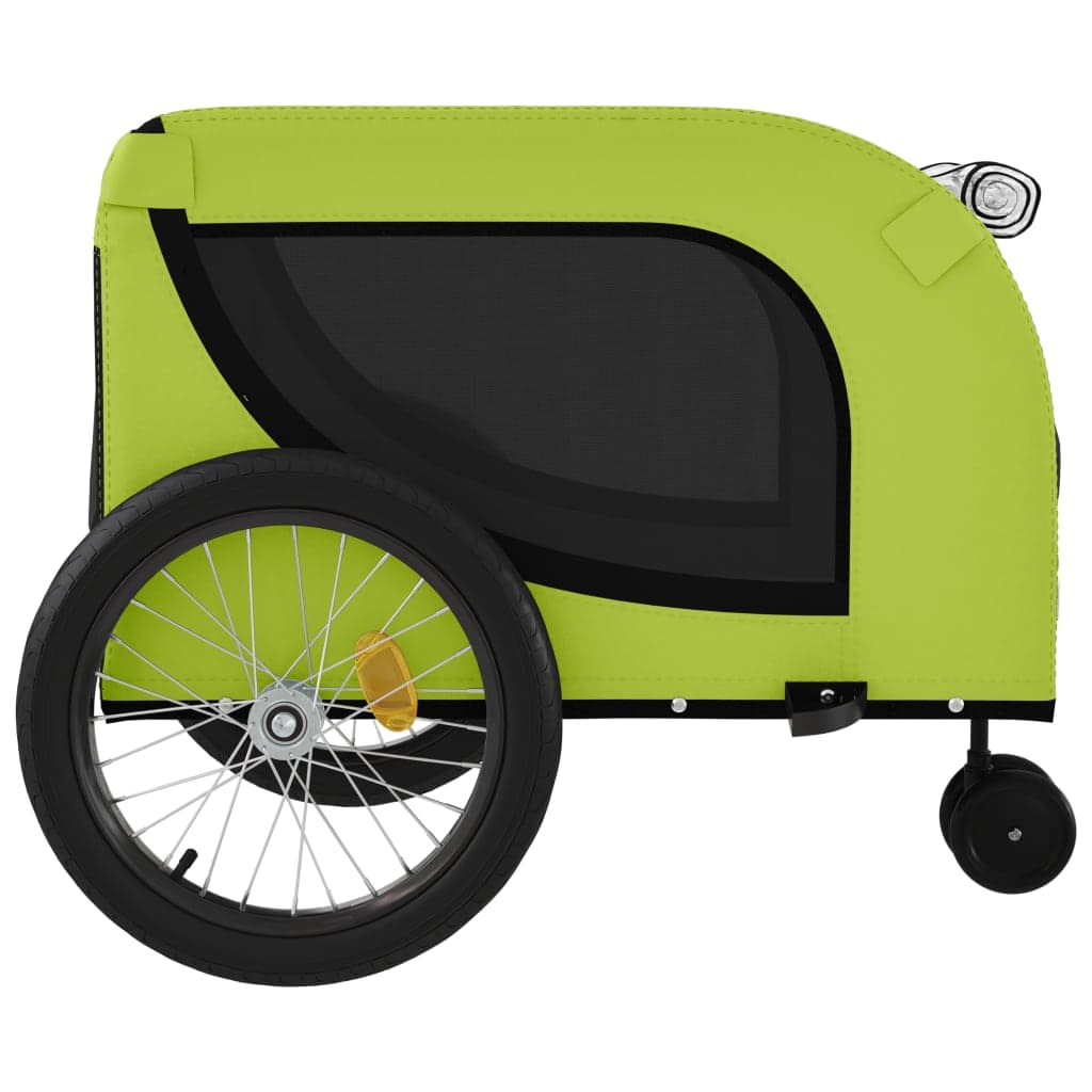 Rimorchio da Bici per Animali Verde e Nero Oxford e Ferro — miniatura 5 di 10