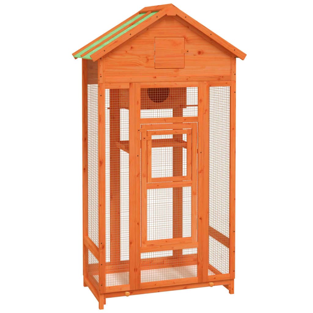Casetta per Uccelli Marrone 91,5x53x170 cm Legno Massello Pino — miniatura 2 di 7