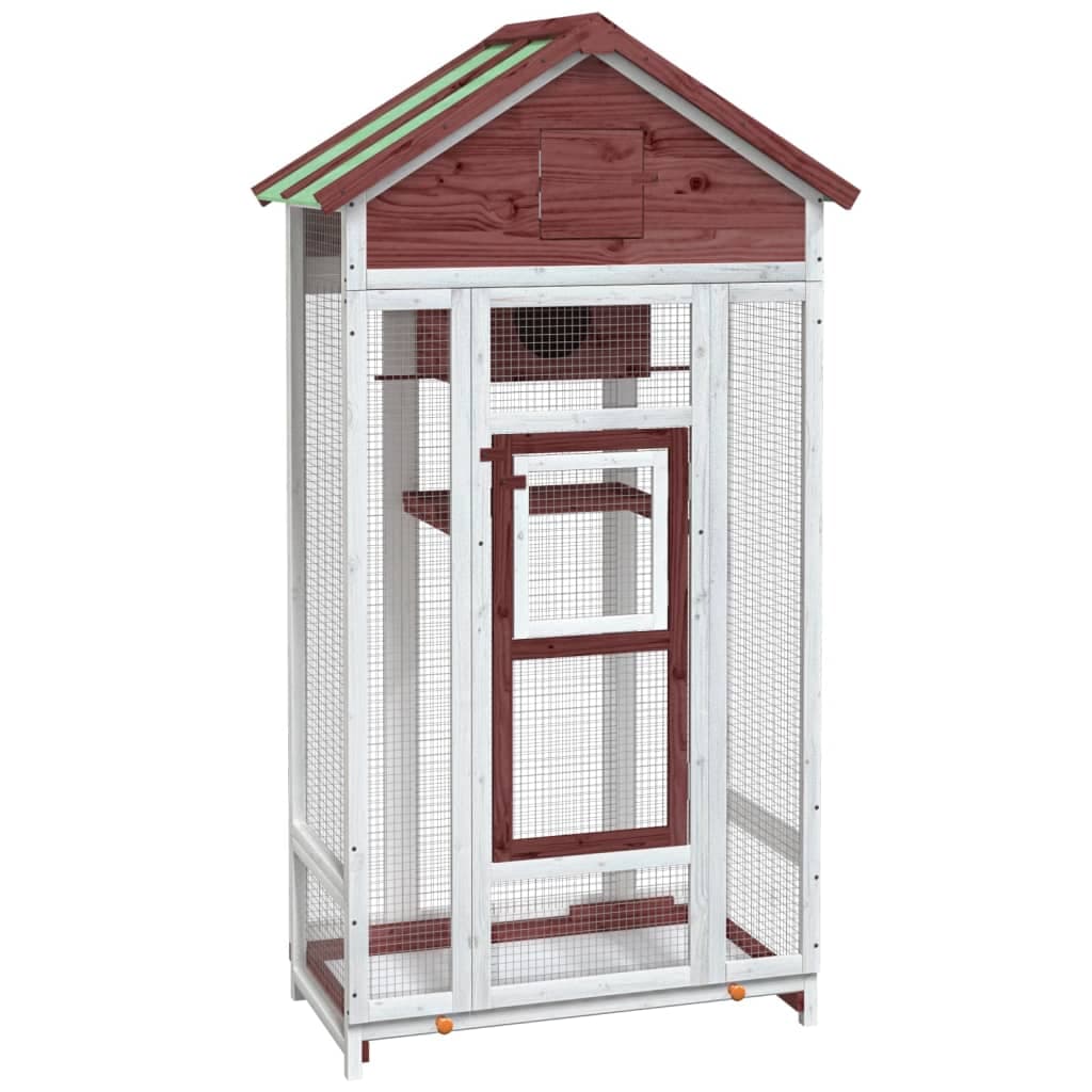 Casetta per Uccelli Moka 91,5x53x170 cm Legno Massello Pino — miniatura 2 di 7