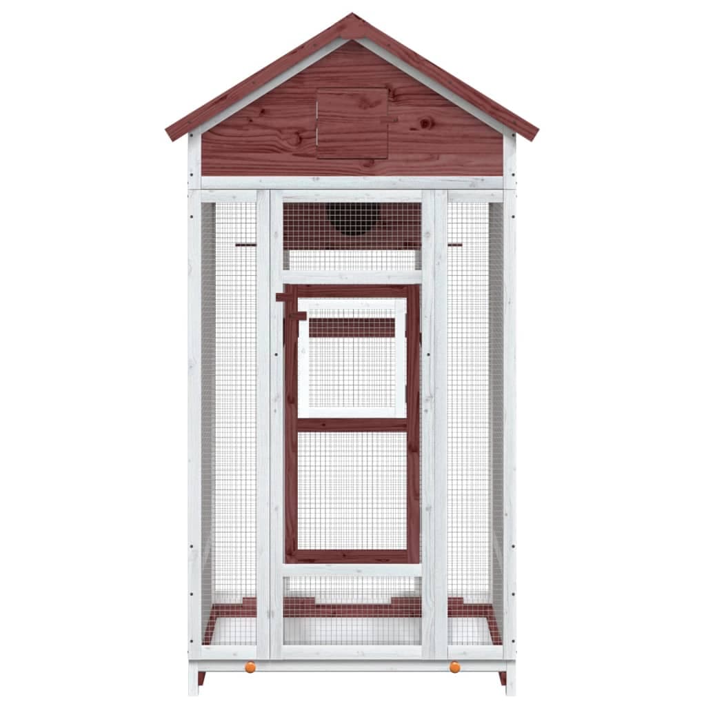 Casetta per Uccelli Moka 91,5x53x170 cm Legno Massello Pino — miniatura 3 di 7