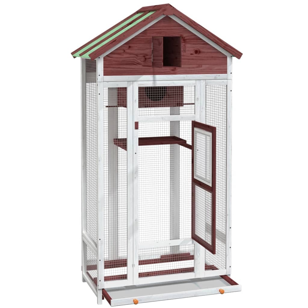 Casetta per Uccelli Moka 91,5x53x170 cm Legno Massello Pino — miniatura 4 di 7