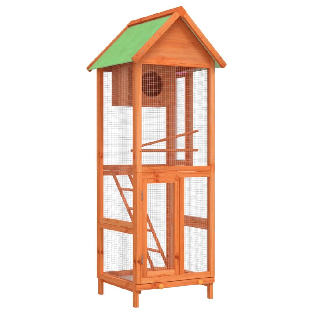 Casetta per Uccelli Marrone 60x58,5x160 cm Legno Massello Pino — miniatura 2 di 7
