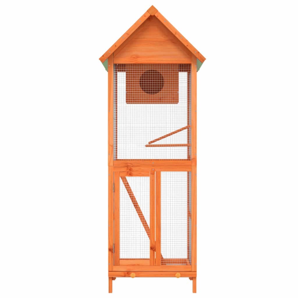 Casetta per Uccelli Marrone 60x58,5x160 cm Legno Massello Pino — miniatura 3 di 7