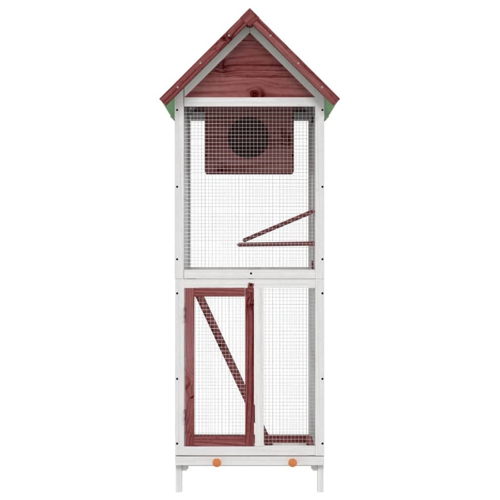 Casetta per Uccelli Moka 60x58,5x160 cm Legno Massello di Pino — miniatura 3 di 7