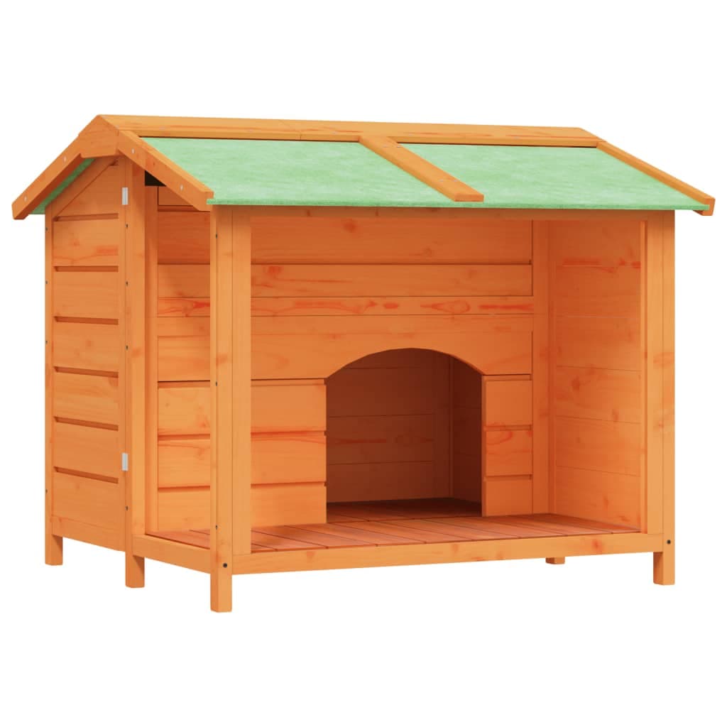 Cuccia per Cani Marrone 96x87x80,5 cm in Legno Massello di Pino — miniatura 2 di 6