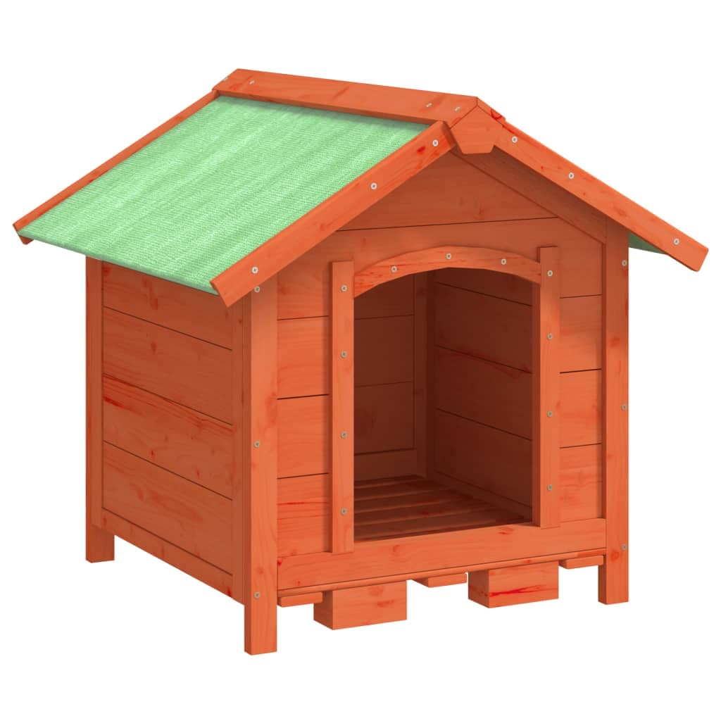 Cuccia per Cani Marrone 65x65x61,5 cm in Legno Massello di Pino — miniatura 2 di 7