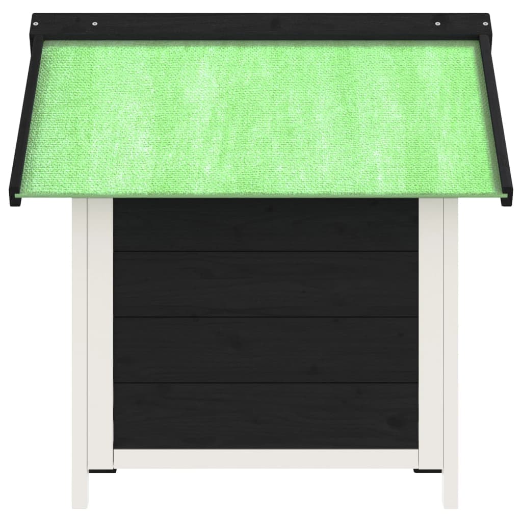 Cuccia per Cani Grigia 65x65x61,5 cm in Legno Massello di Pino — miniatura 4 di 7