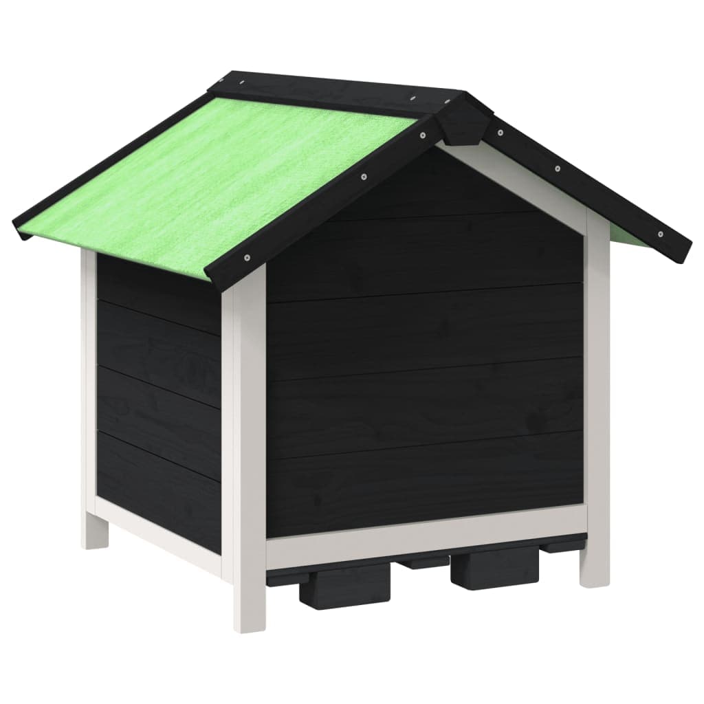 Cuccia per Cani Grigia 65x65x61,5 cm in Legno Massello di Pino — miniatura 5 di 7