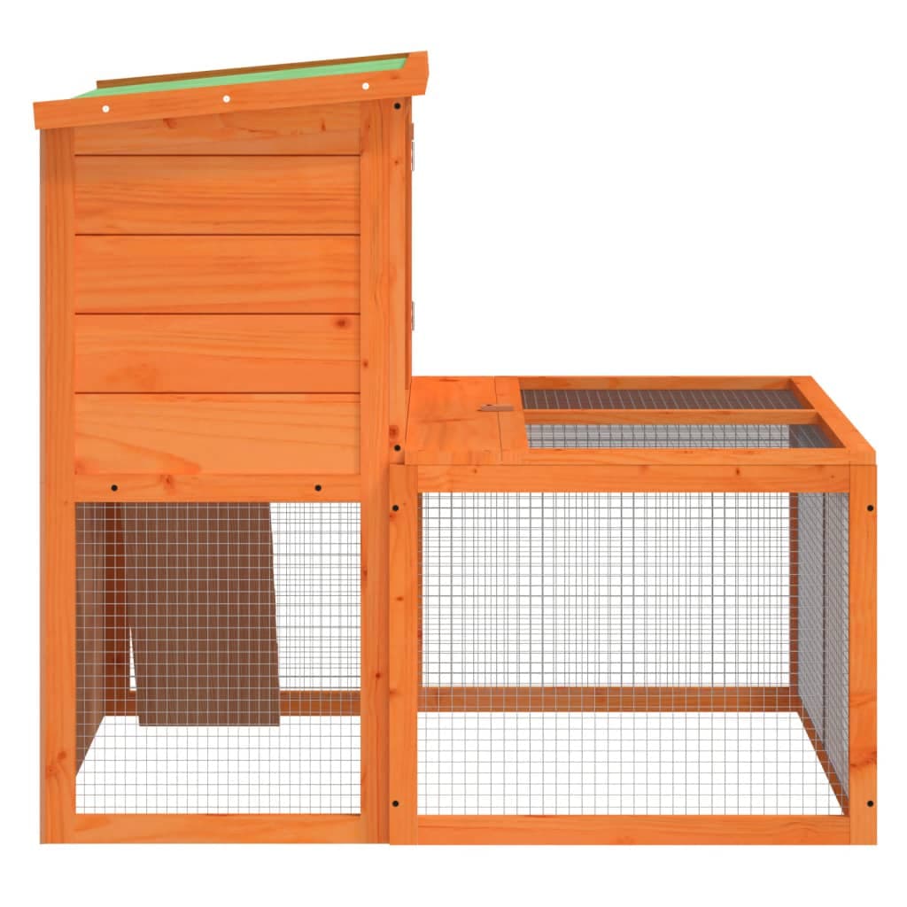 Conigliera Marrone 102x90x84,5 cm in Legno Massello di Pino — miniatura 5 di 7