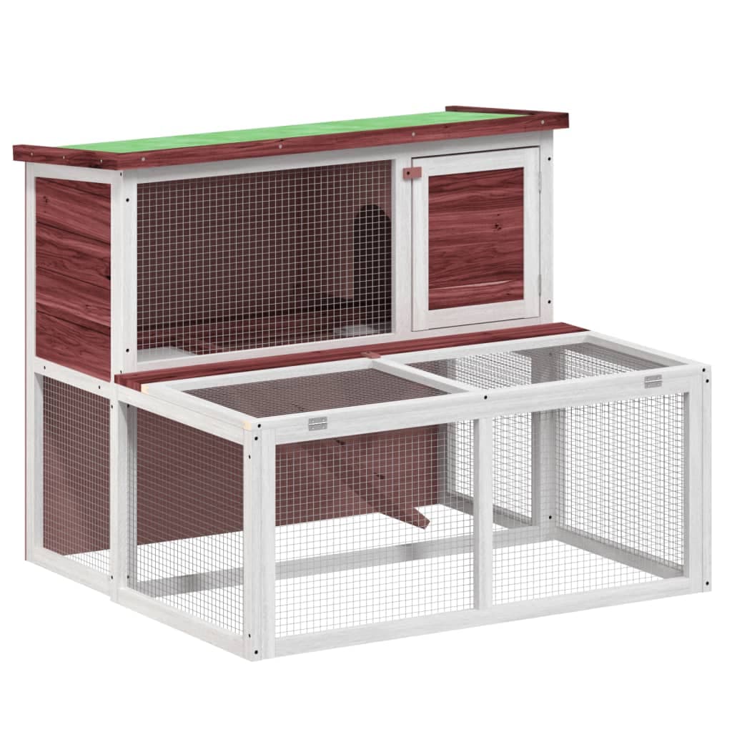 Conigliera Moka 102x90x84,5 cm in Legno Massello di Pino — miniatura 2 di 7