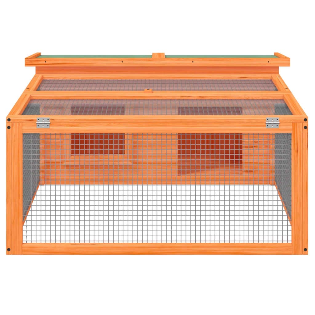 Conigliera Marrone 117,5x97x47,5 cm in Legno Massello di Pino — miniatura 3 di 6