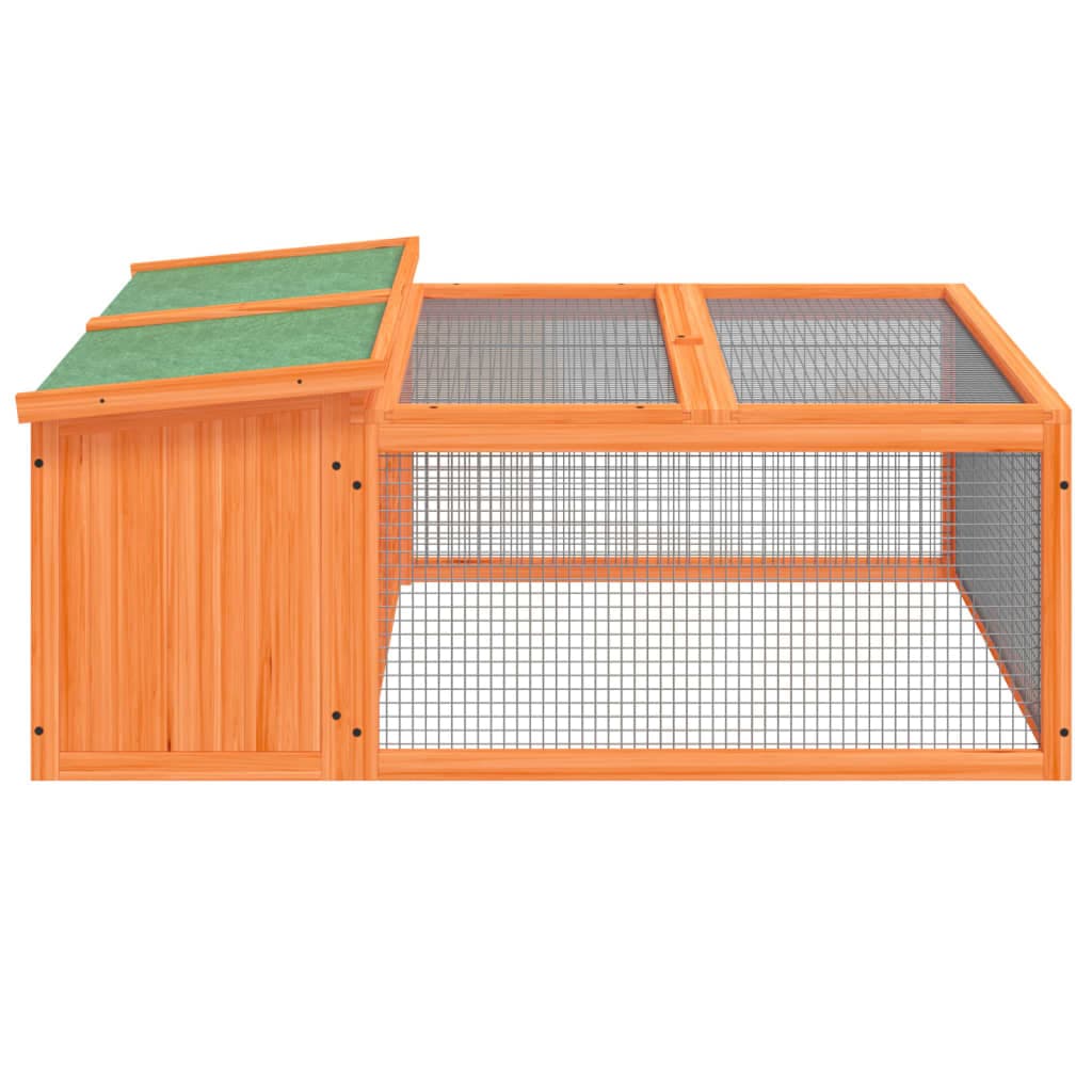 Conigliera Marrone 117,5x97x47,5 cm in Legno Massello di Pino — miniatura 4 di 6
