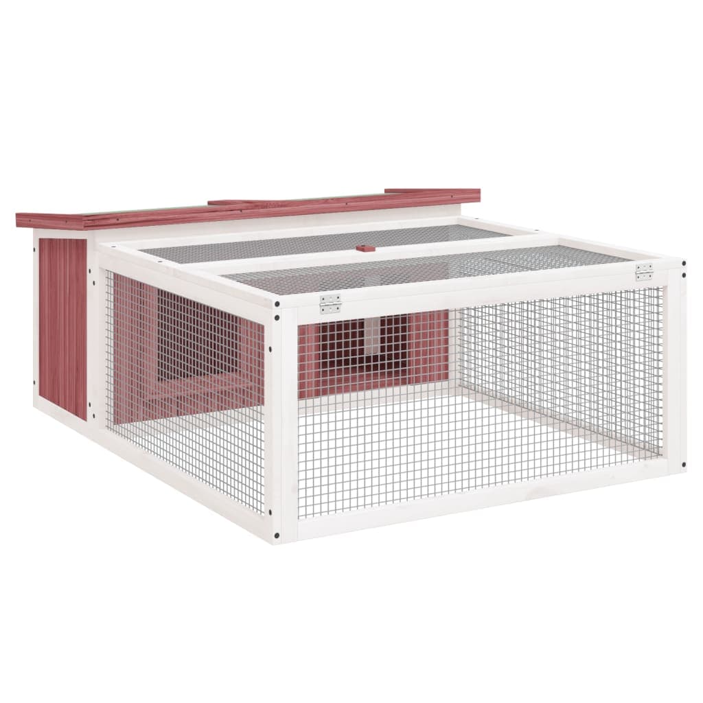 Conigliera Moka 117,5x97x47,5 cm in Legno Massello di Pino — miniatura 2 di 6