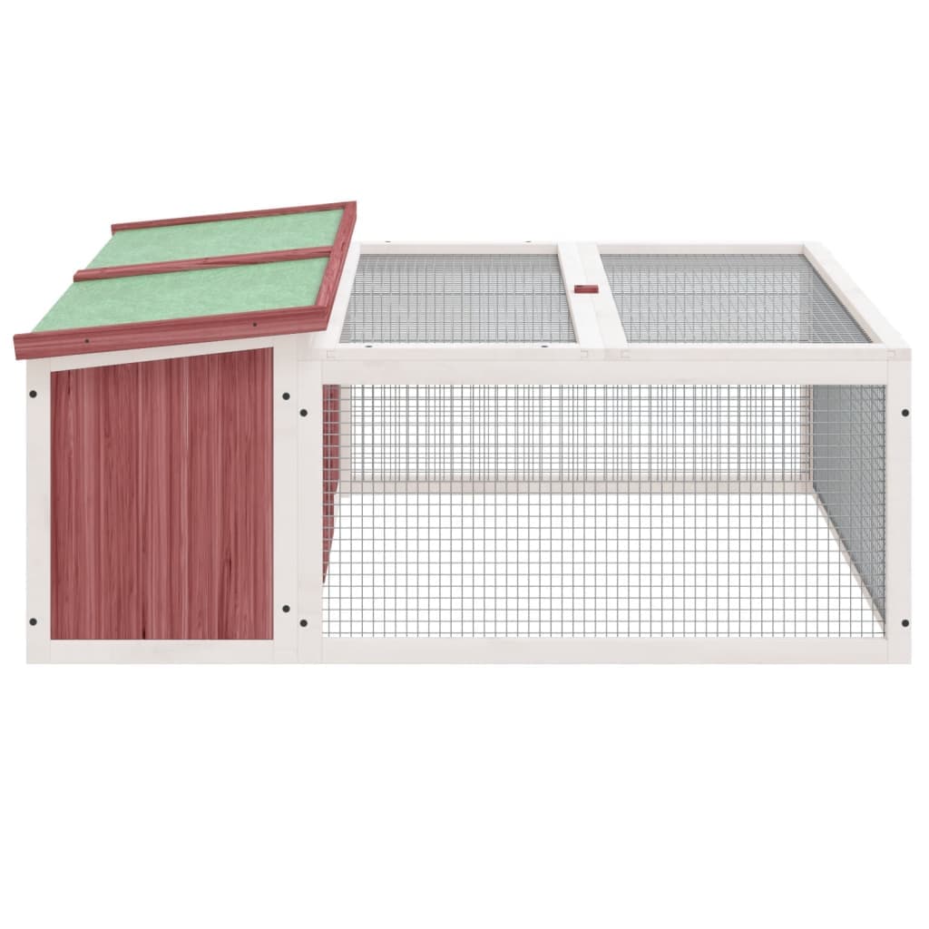 Conigliera Moka 117,5x97x47,5 cm in Legno Massello di Pino — miniatura 4 di 6