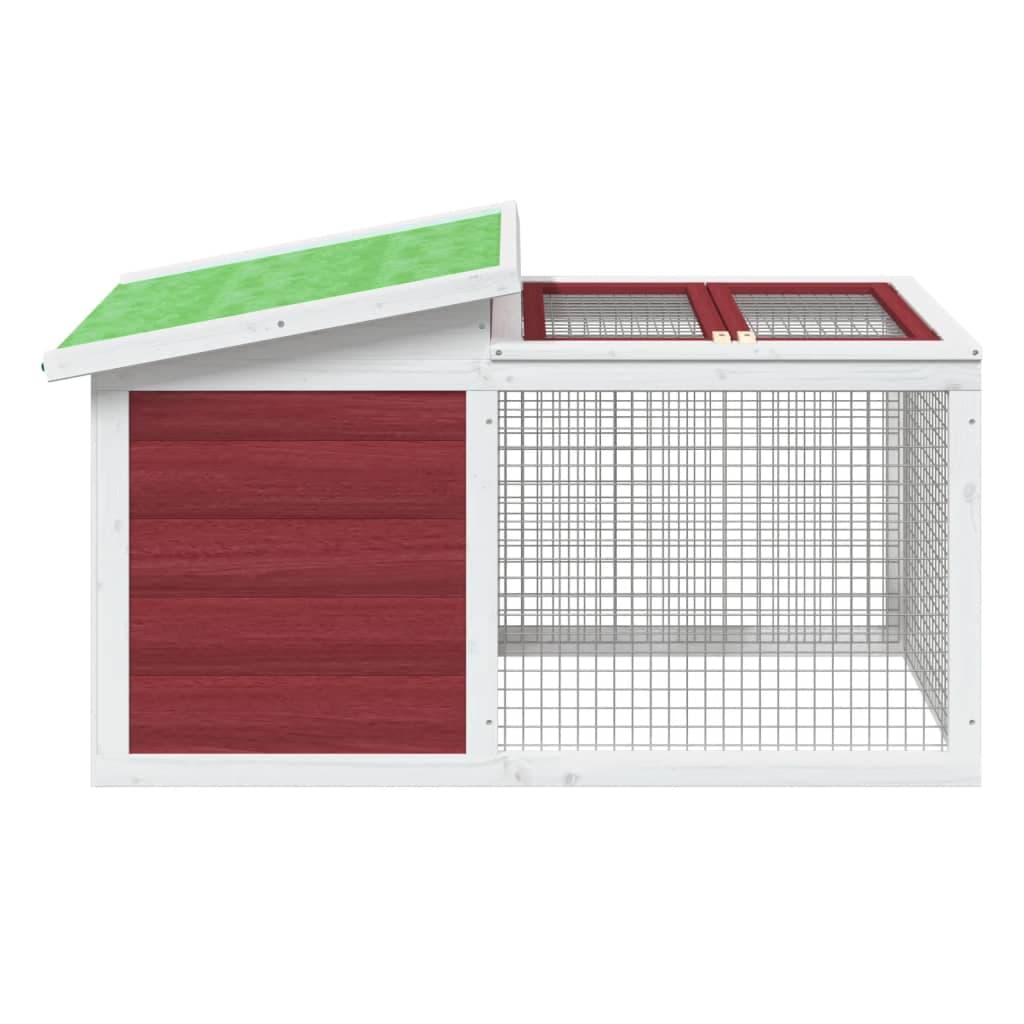 Conigliera Moka 100,5x54x55 cm in Legno Massello di Pino — miniatura 3 di 6