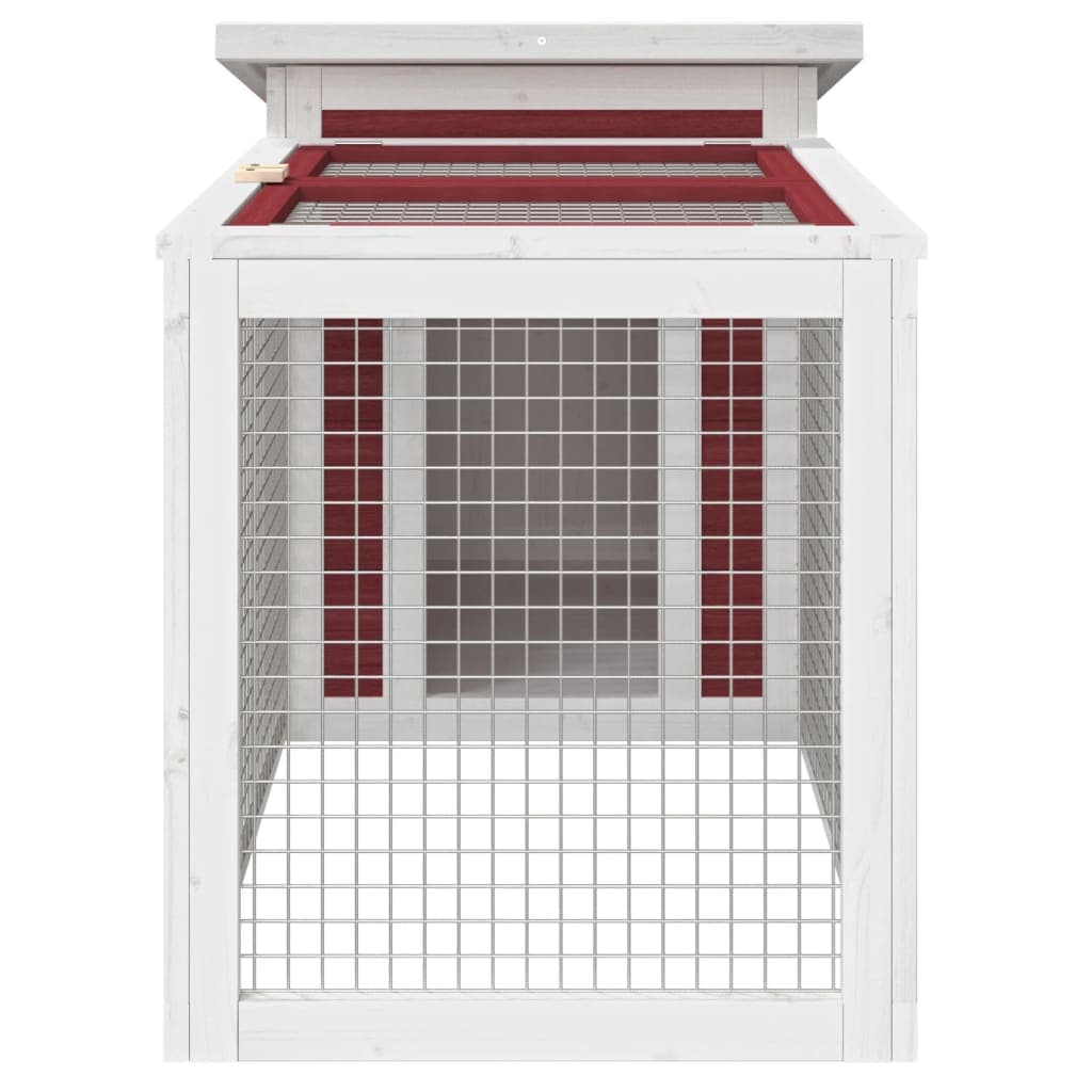 Conigliera Moka 100,5x54x55 cm in Legno Massello di Pino — miniatura 4 di 6