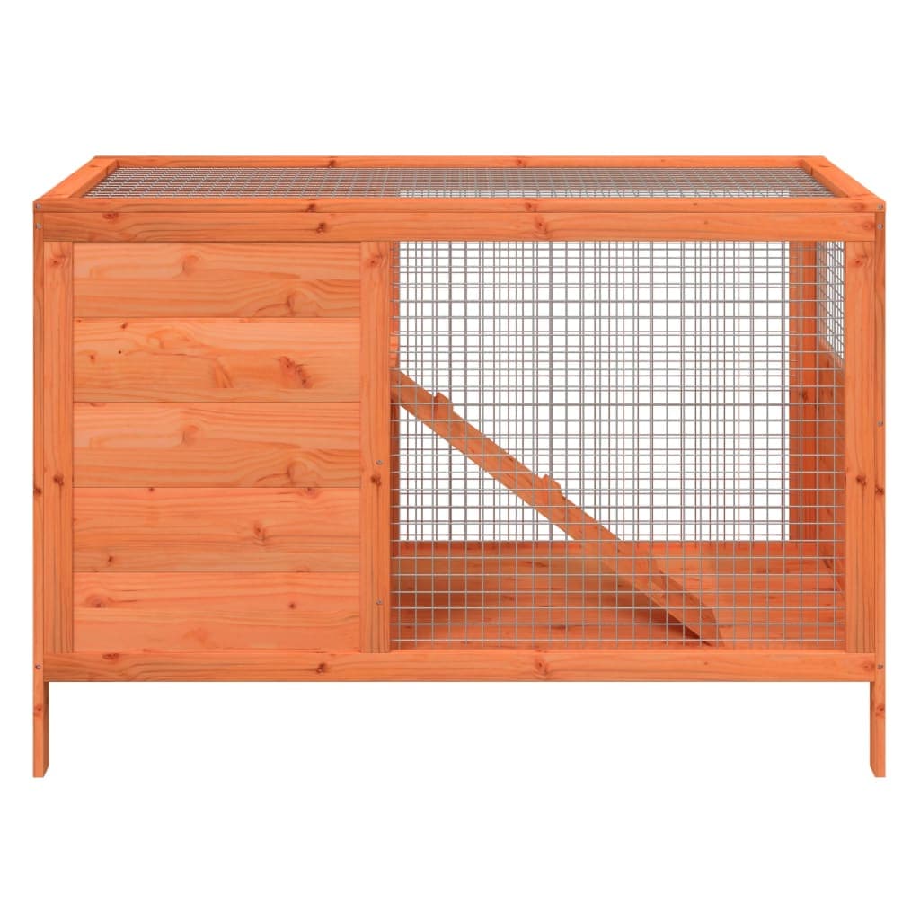 Conigliera Marrone 103x44x69,5 cm in Legno Massello di Pino — miniatura 3 di 5