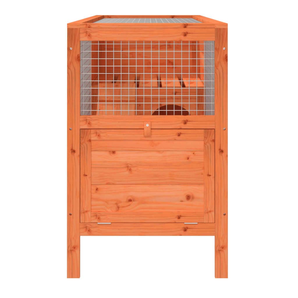 Conigliera Marrone 103x44x69,5 cm in Legno Massello di Pino — miniatura 4 di 5