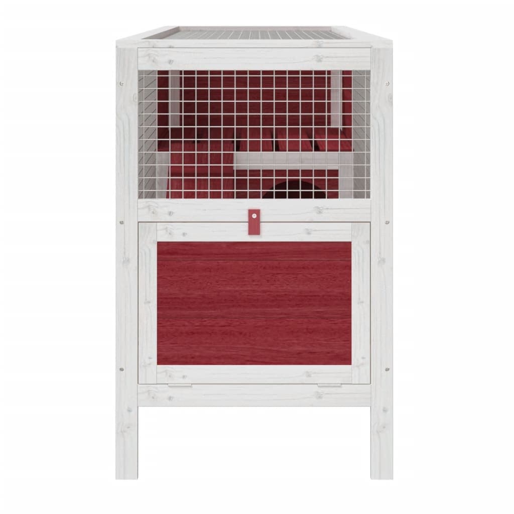 Conigliera Moka 103x44x69,5 cm in Legno Massello di Pino — miniatura 4 di 5