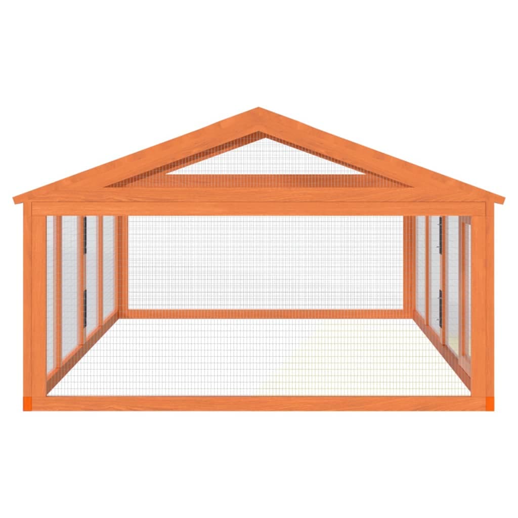 Box per Animali Marrone 200x112,5x74 cm Legno Massello di Pino — miniatura 4 di 6