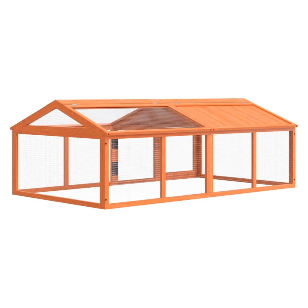 Box per Animali Marrone 200x112,5x74 cm Legno Massello di Pino — miniatura 5 di 6