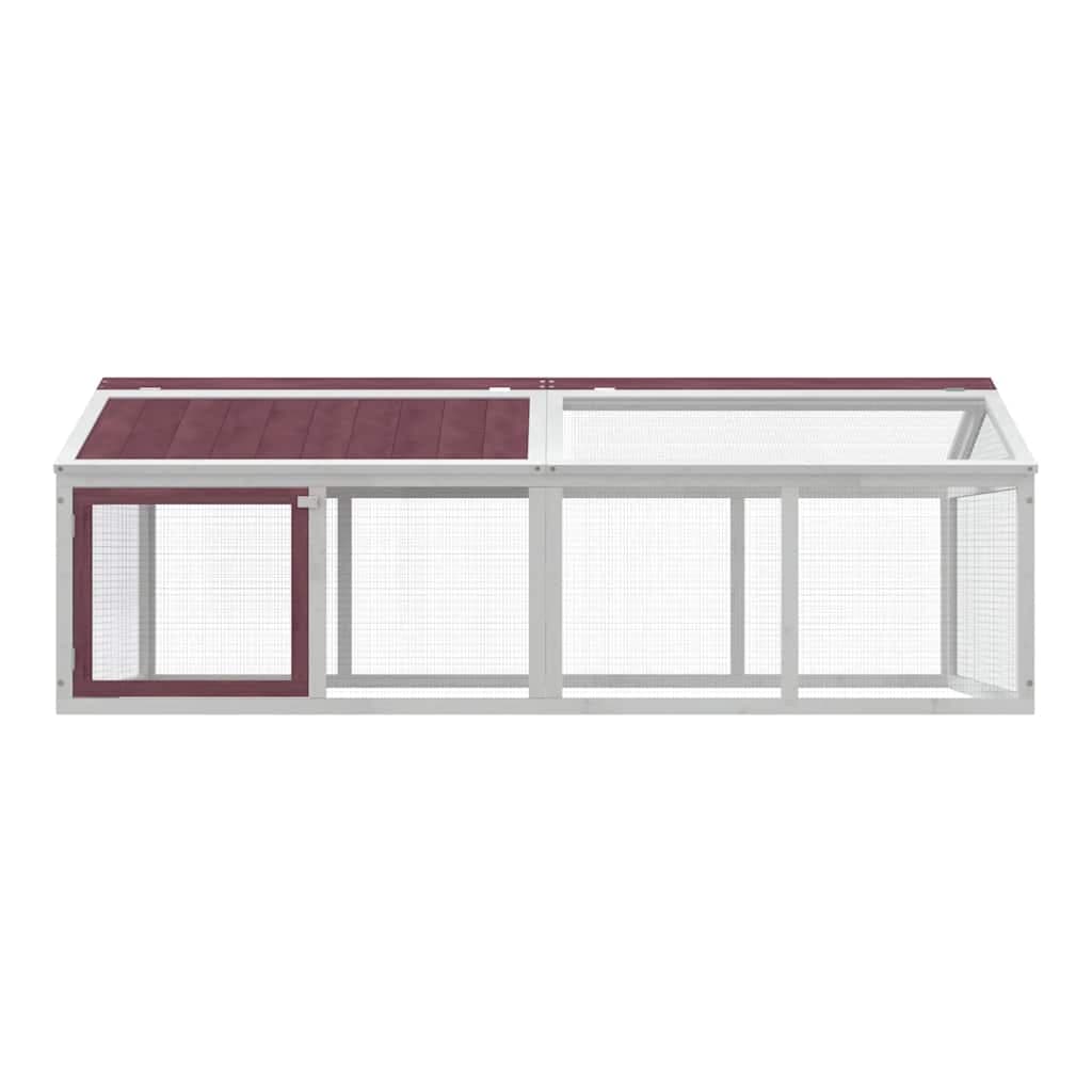 Box per Animali Moka 200x112,5x74 cm in Legno Massello di Pino — miniatura 3 di 6