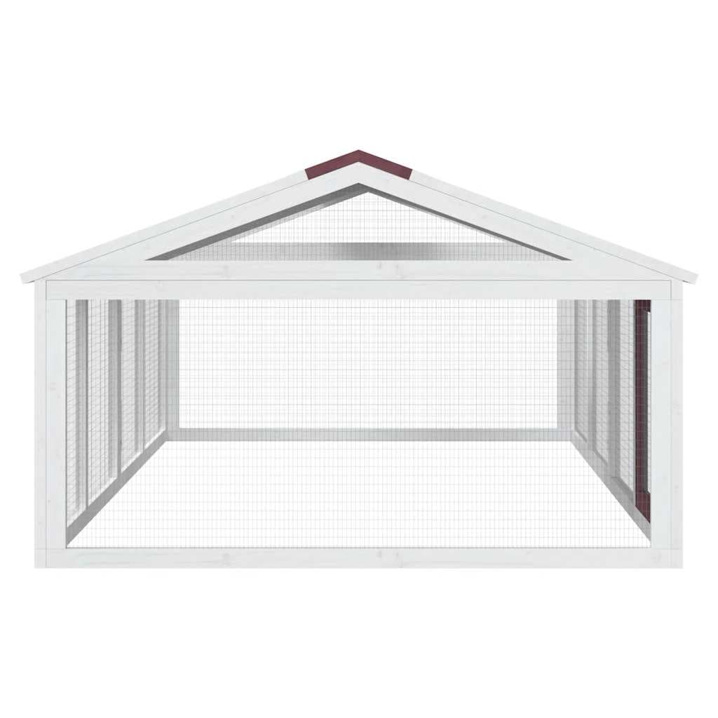 Box per Animali Moka 200x112,5x74 cm in Legno Massello di Pino — miniatura 5 di 6