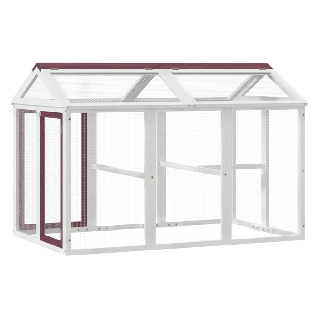 Box per Animali Moka 141x94x104 cm in Legno Massello di Pino — miniatura 2 di 6